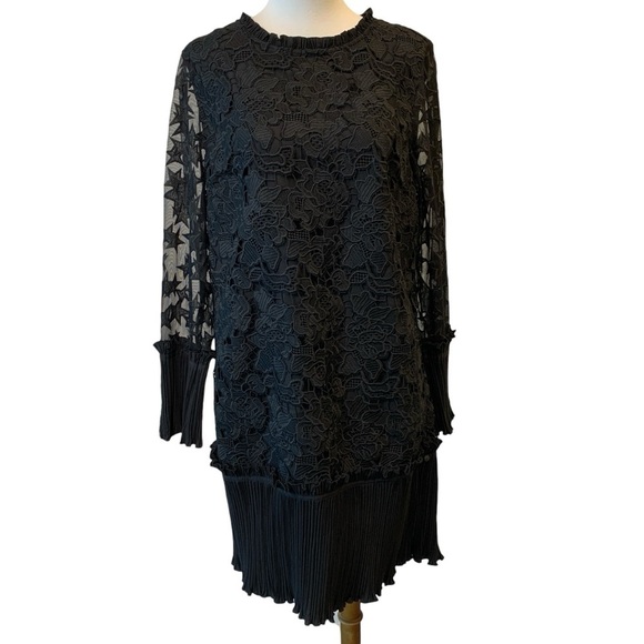 Scotch & Soda Dress Womens Black Lace Floral Stars Dark Romantic Whimsigoth - Picture 1 of 10